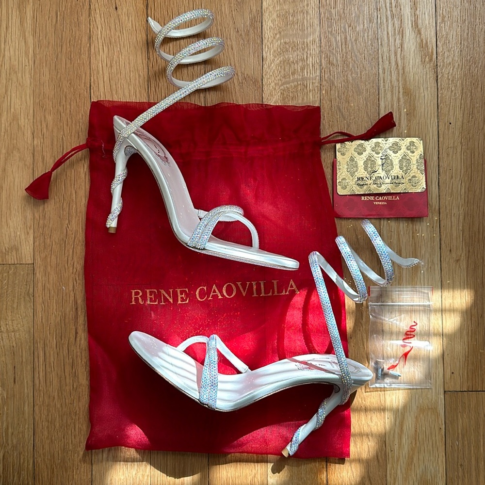 Rene Caovilla Margot Embellished Crystal Sandals